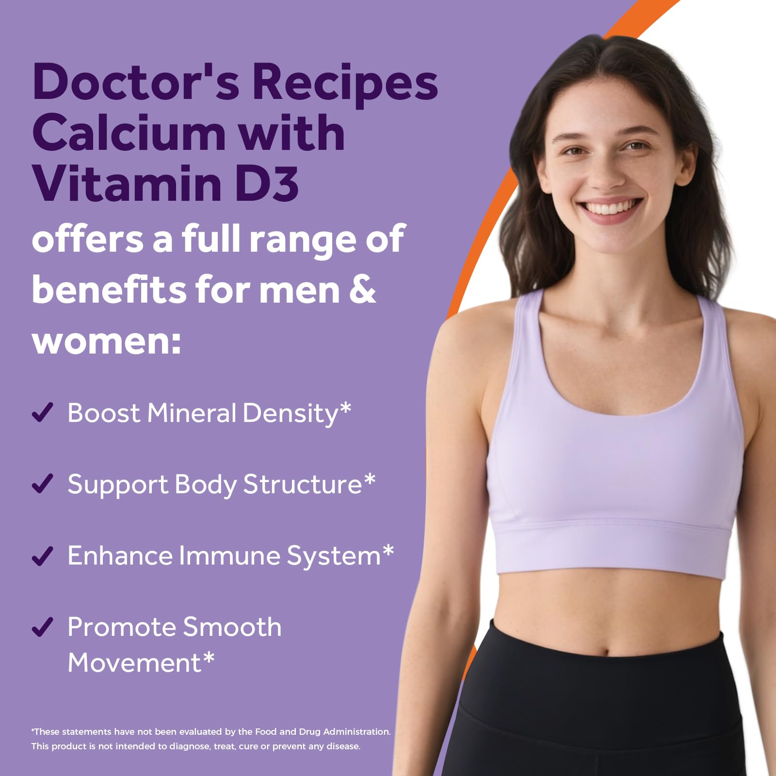Doctor's Recipes Calcium with Vitamin D3 150g back view