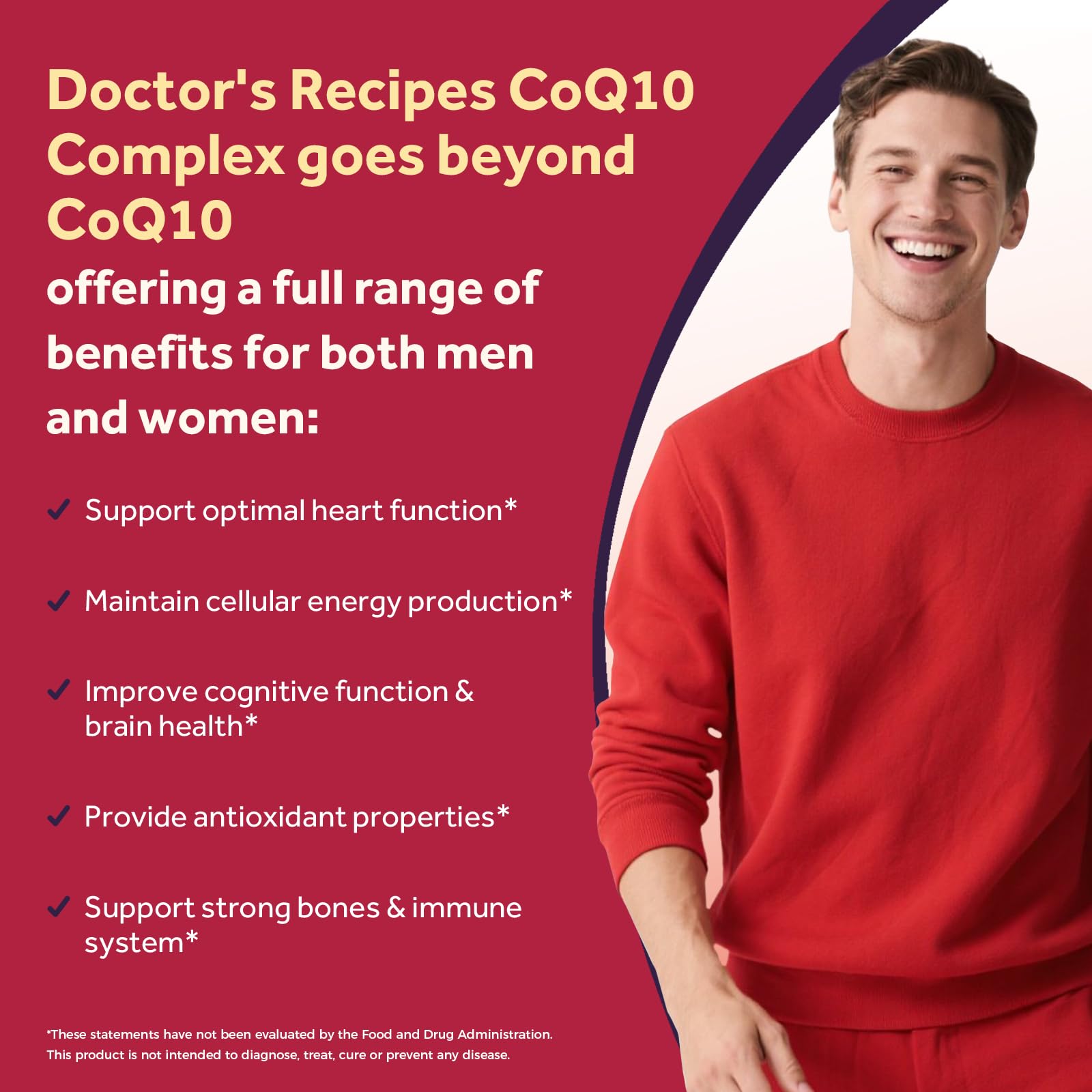 Doctor's Recipes CoQ10 Supplement 400mg back view