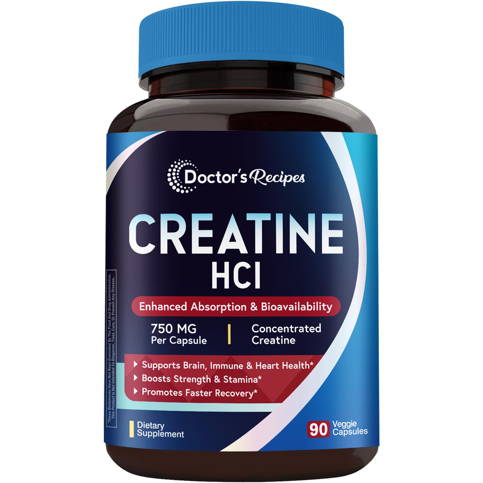 Doctor's Recipes Creatine HCl 750mg capsules front view