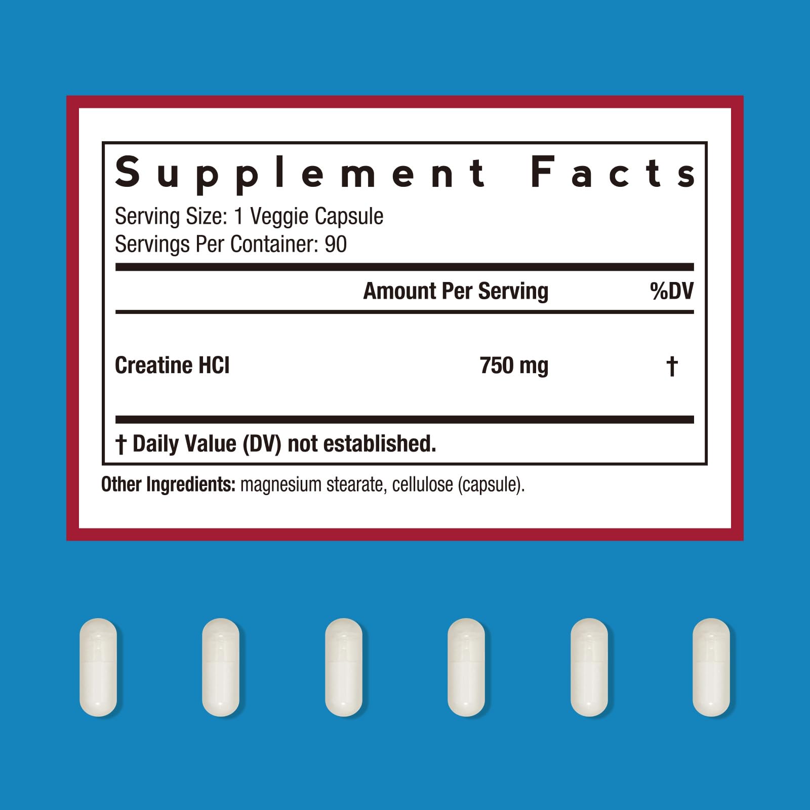 Doctor's Recipes Creatine HCl capsule bottle with label