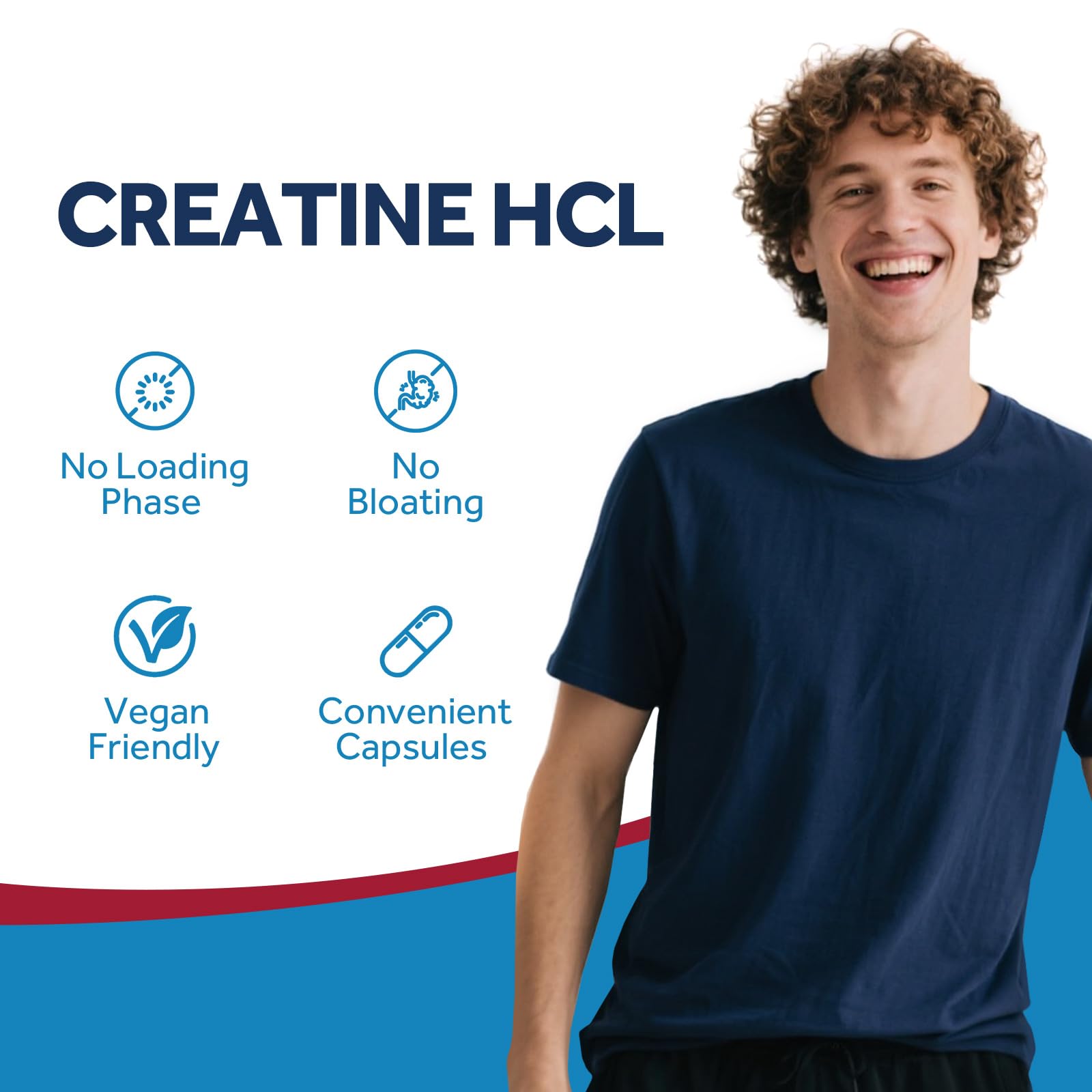 Doctor's Recipes Creatine HCl capsules in a travel pouch