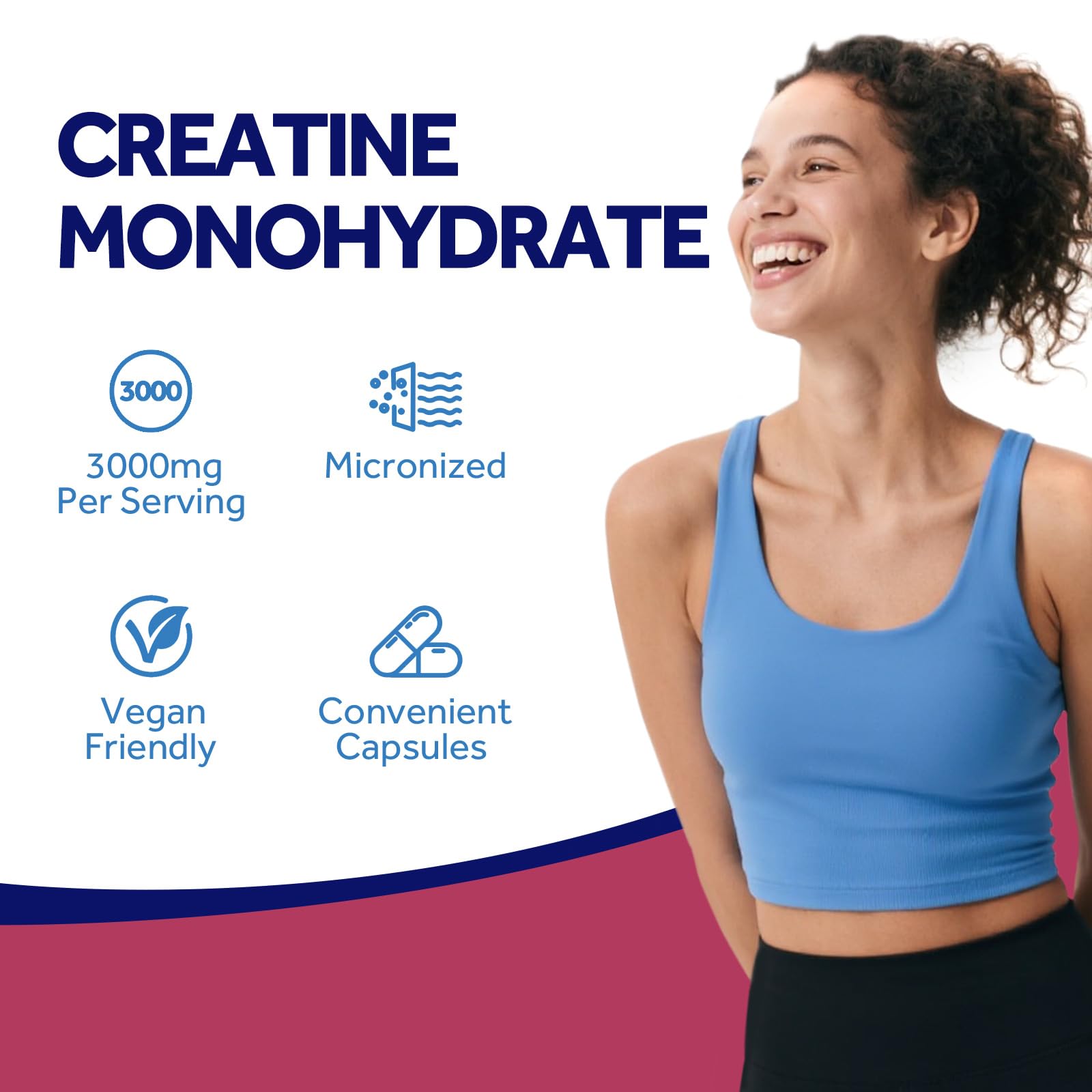 Doctor's Recipes Creatine Monohydrate Capsules in a gym setting