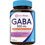 Doctor's Recipes GABA Magnesium Glycinate L-Theanine 90 Veggie Capsules front view