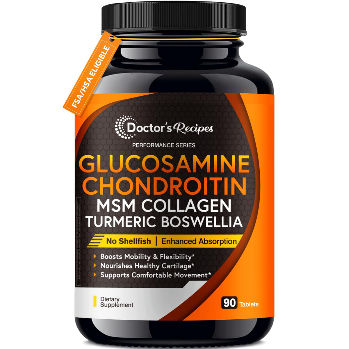 Doctor's Recipes Glucosamine Chondroitin MSM 118g front view