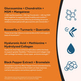 Doctor's Recipes Glucosamine Chondroitin MSM supplement label close-up