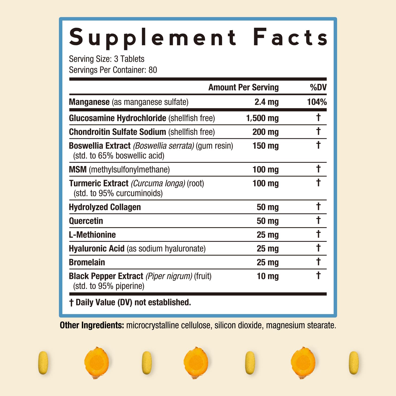 Doctor's Recipes Glucosamine Chondroitin MSM supplement side view