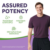 Doctor's Recipes Grape Seed Extract 500mg capsules on a table