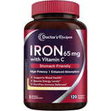 Doctor's Recipes High Potency Iron Supplement 60 Tablets front view