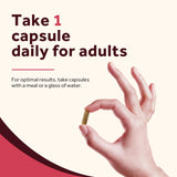 Doctor's Recipes Iron Plus Supplement back view with nutritional information