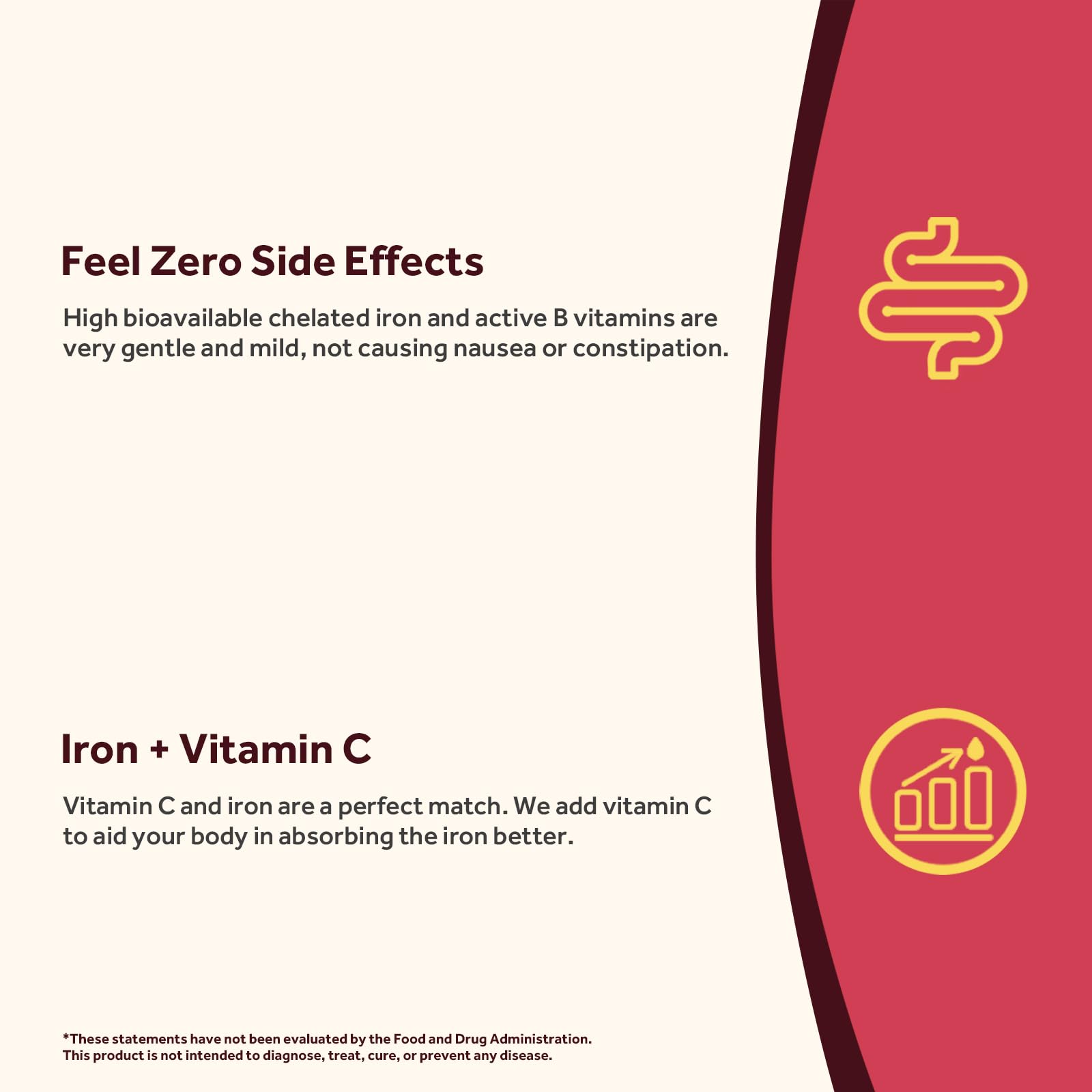 Doctor's Recipes Iron Plus Supplement ingredients list on packaging