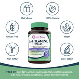 Doctor's Recipes L-Theanine 200mg capsules in hand