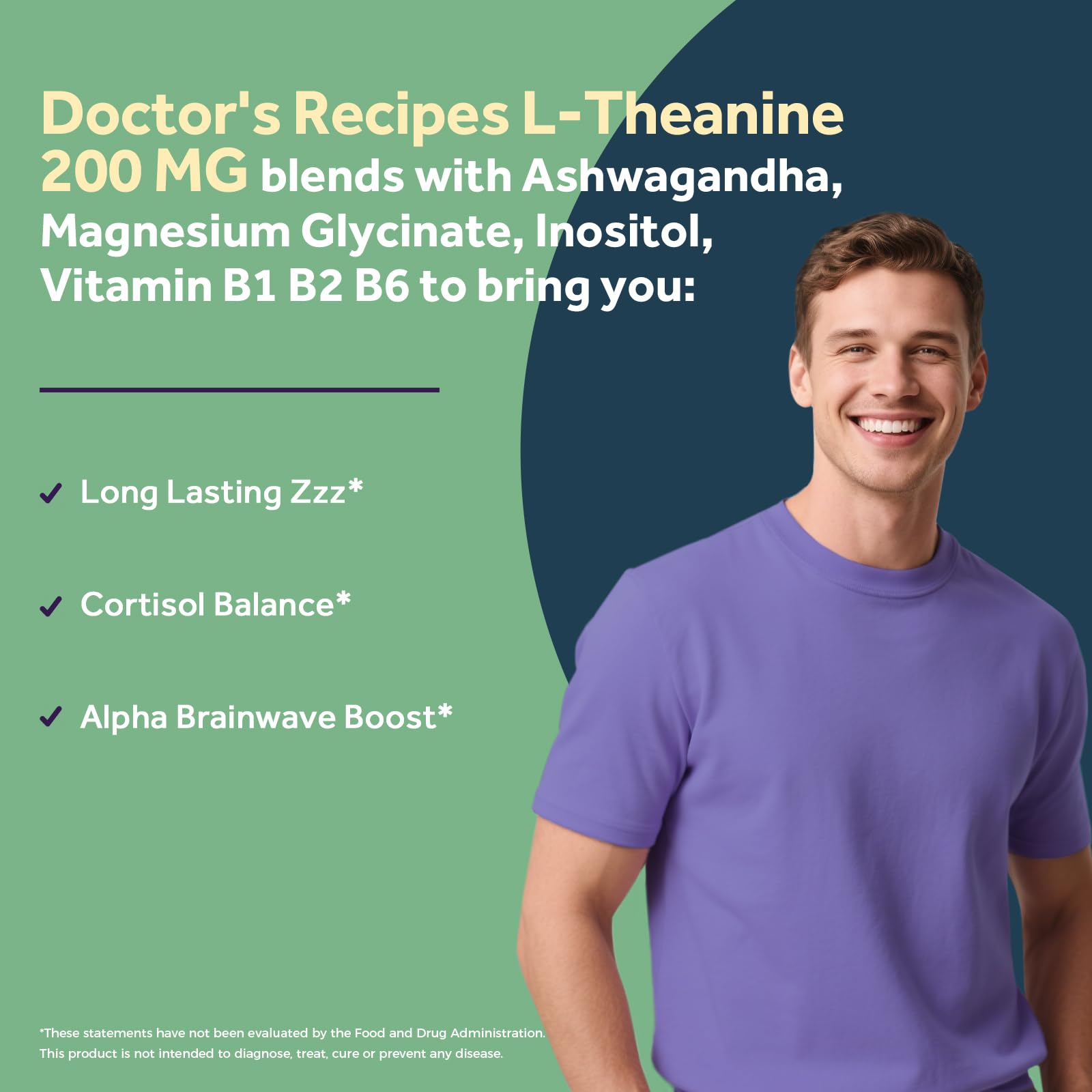 Doctor's Recipes L-Theanine 200mg capsules packaging