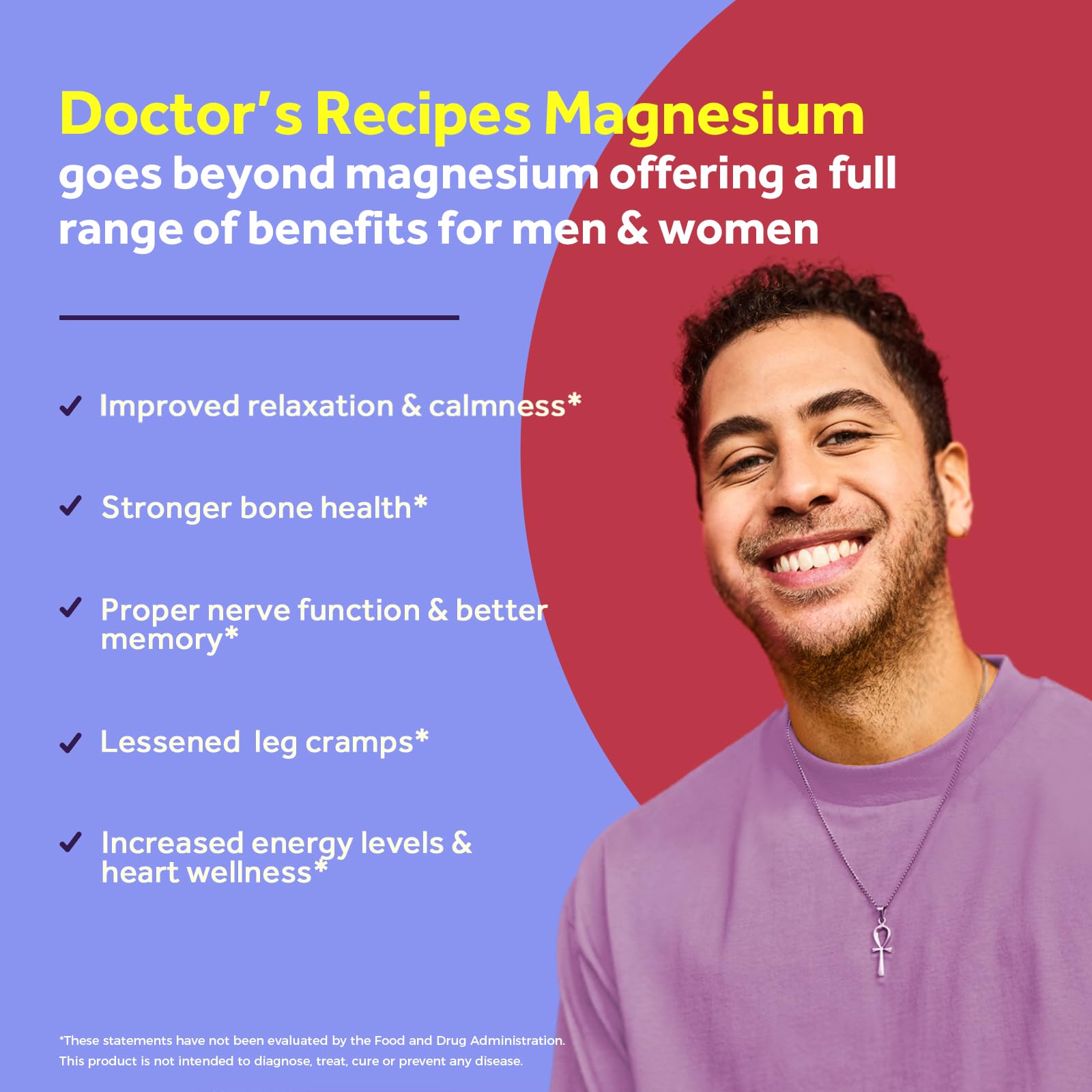 Doctor's Recipes Magnesium Glycinate 100mg supplement bottle with label