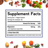 Doctor's Recipes Magnesium Glycinate 100mg supplement side view