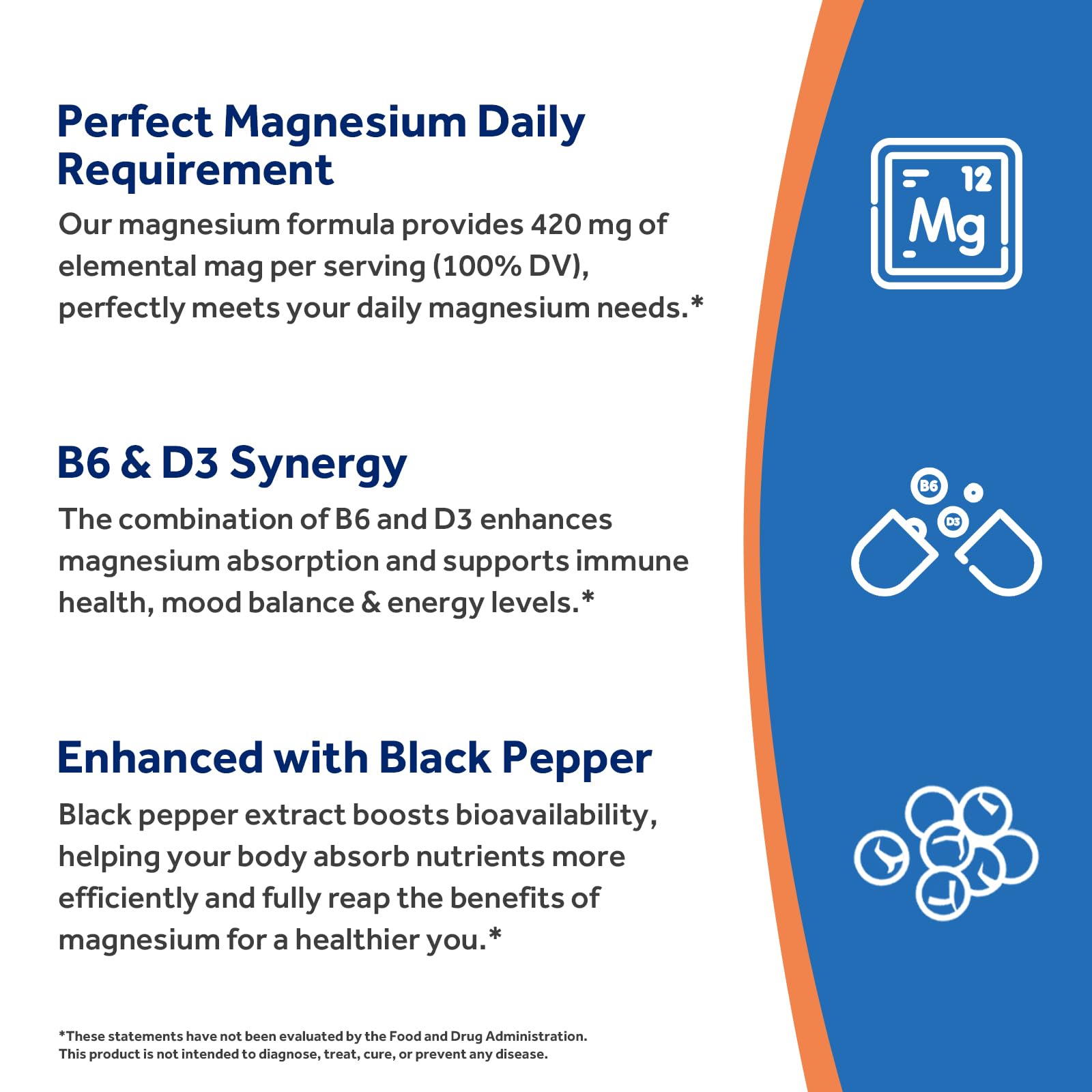 Doctor's Recipes Magnesium Glycinate Complex 420mg side view