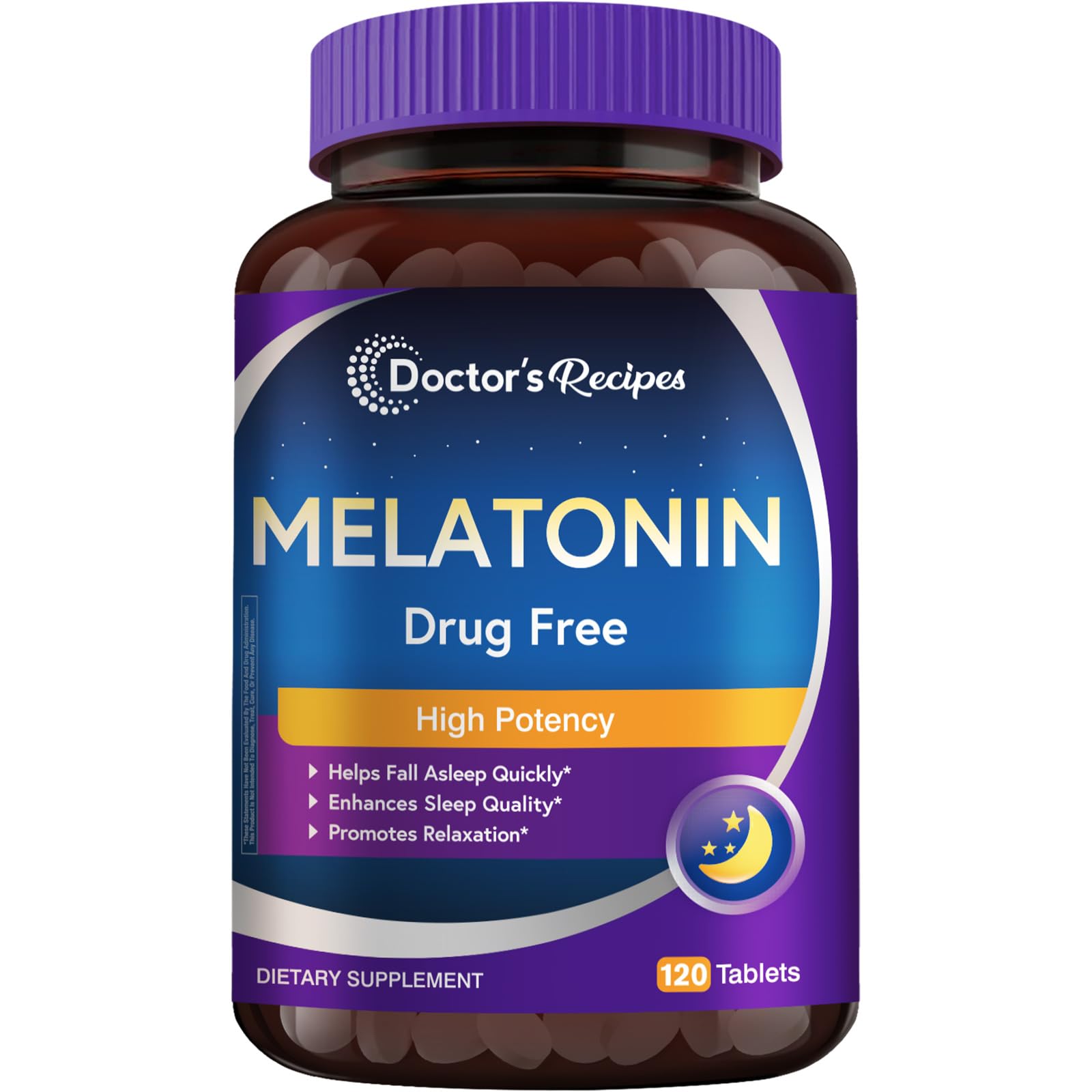 Doctor's Recipes Melatonin 10 mg tablet bottle front view