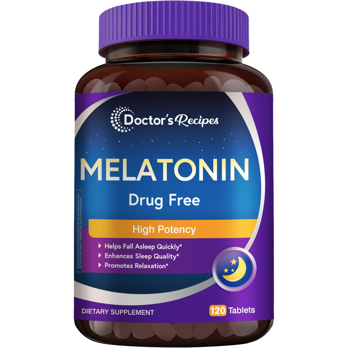 Doctor's Recipes Melatonin 10 mg tablet bottle front view