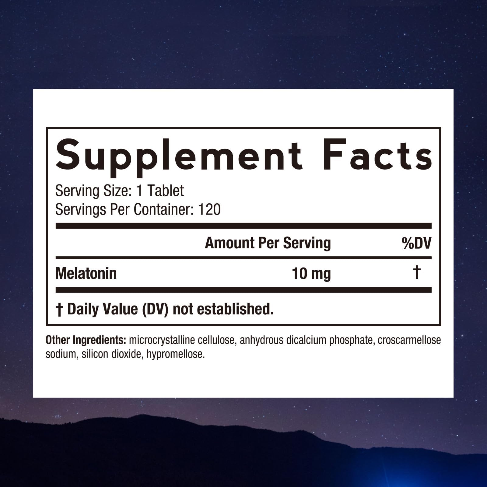Doctor's Recipes Melatonin 10 mg tablet side view