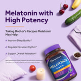 Doctor's Recipes Melatonin 10 mg tablets on a wooden table