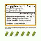 Doctor's Recipes Moringa Supplement 240g back view