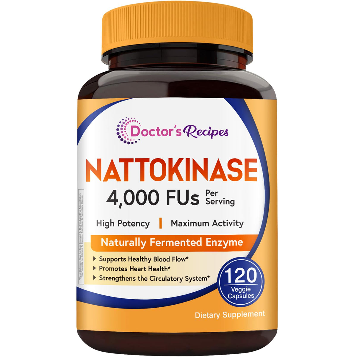 Doctor's Recipes Nattokinase Supplement 4000 FU front view