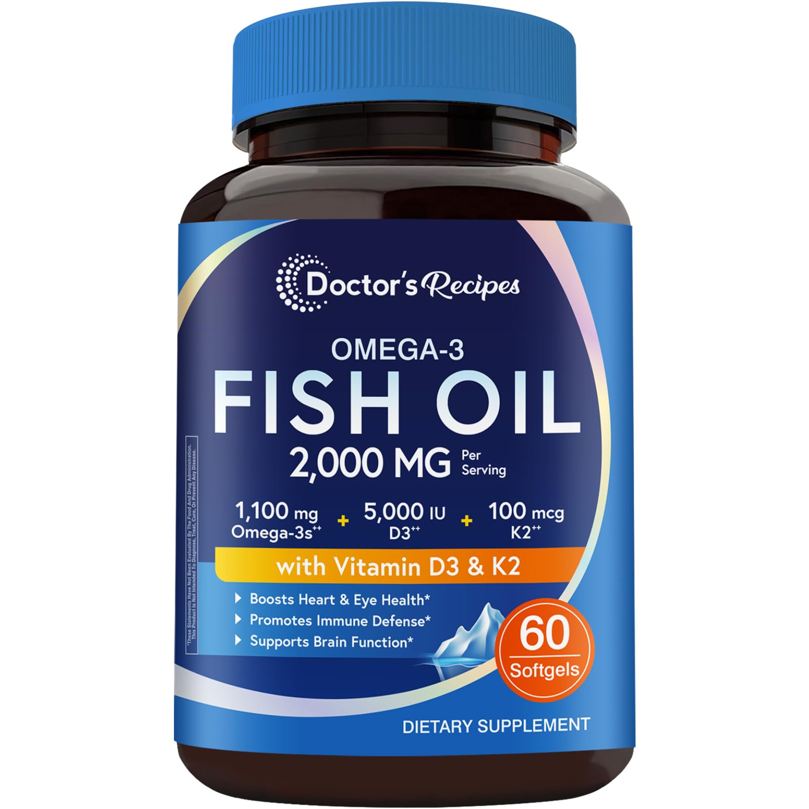 Doctor's Recipes Omega-3 Fish Oil Supplement front view