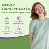 Doctor's Recipes Oregano Oil Softgels with fresh oregano leaves