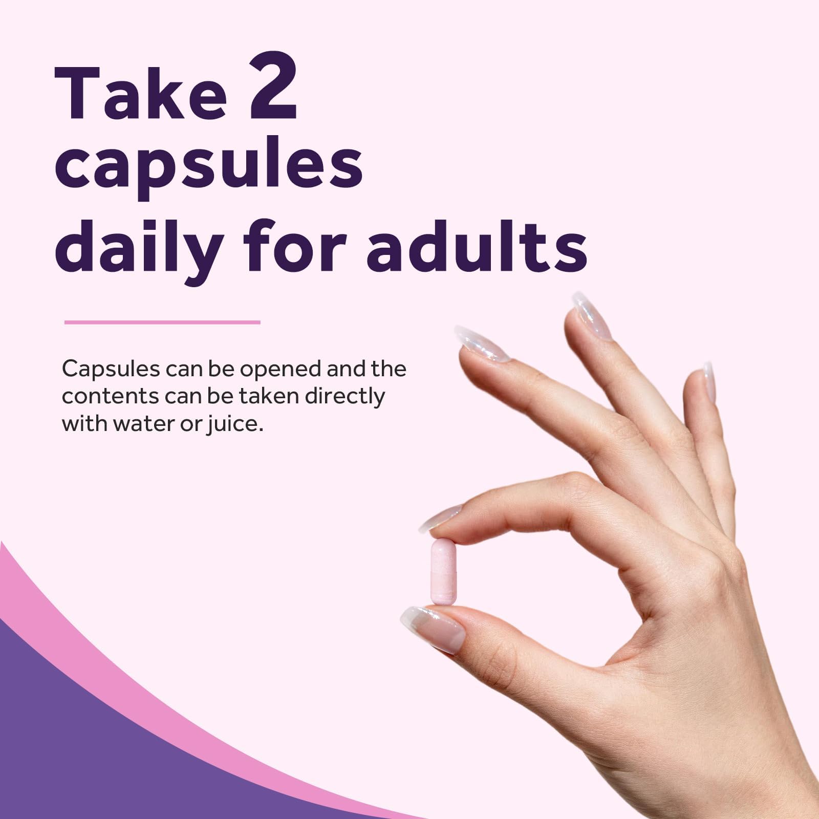 Doctor's Recipes Probiotics for Women 50 Billion CFUs with a glass of water