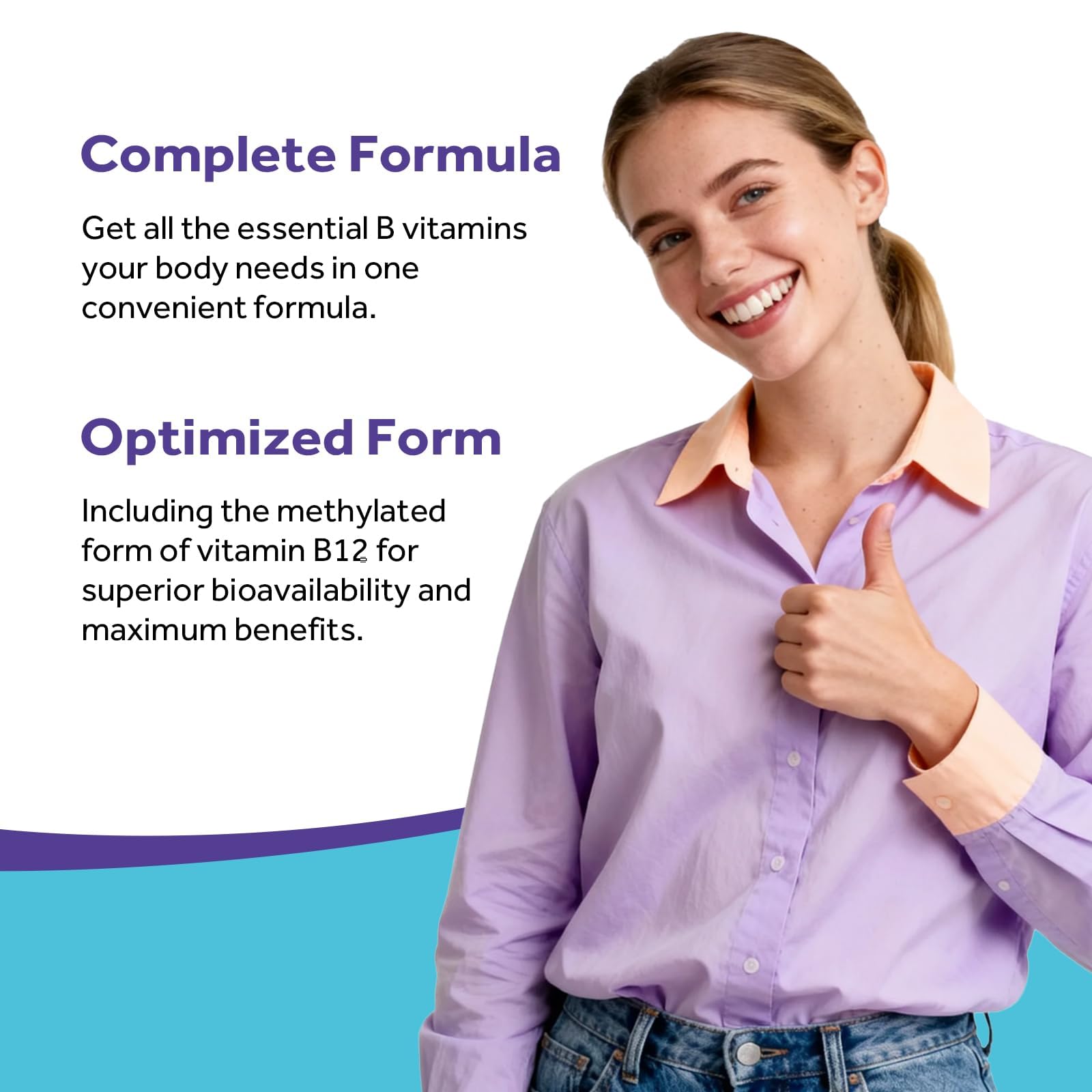 Doctor's Recipes Ultra B Complex with a measuring spoon for dosage
