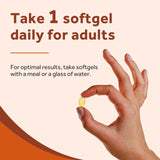 Doctor's Recipes Vitamin D3 softgels in a hand