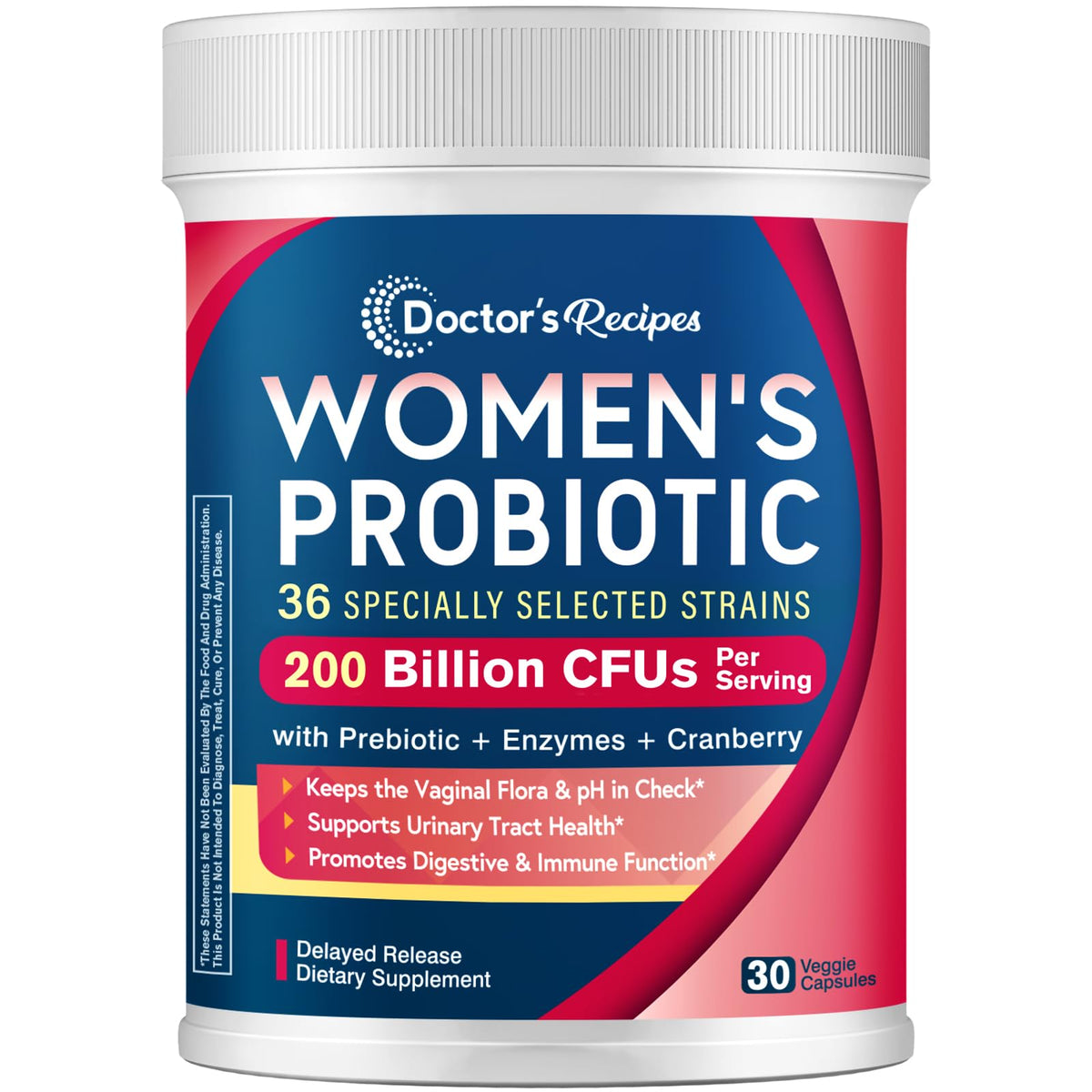 Doctor's Recipes Women's Probiotic 200 Billion front view