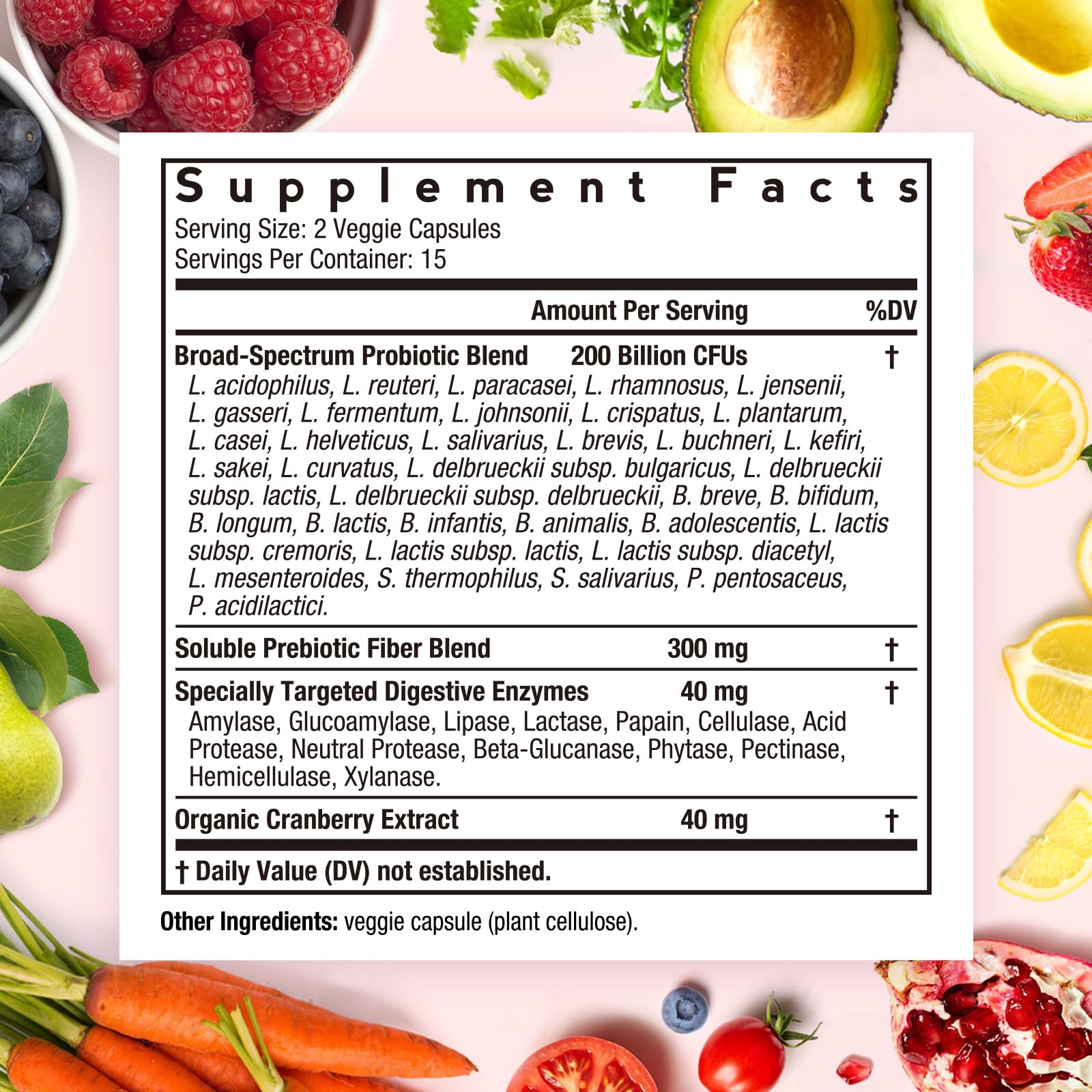 Doctor's Recipes Women's Probiotic 200 Billion side view