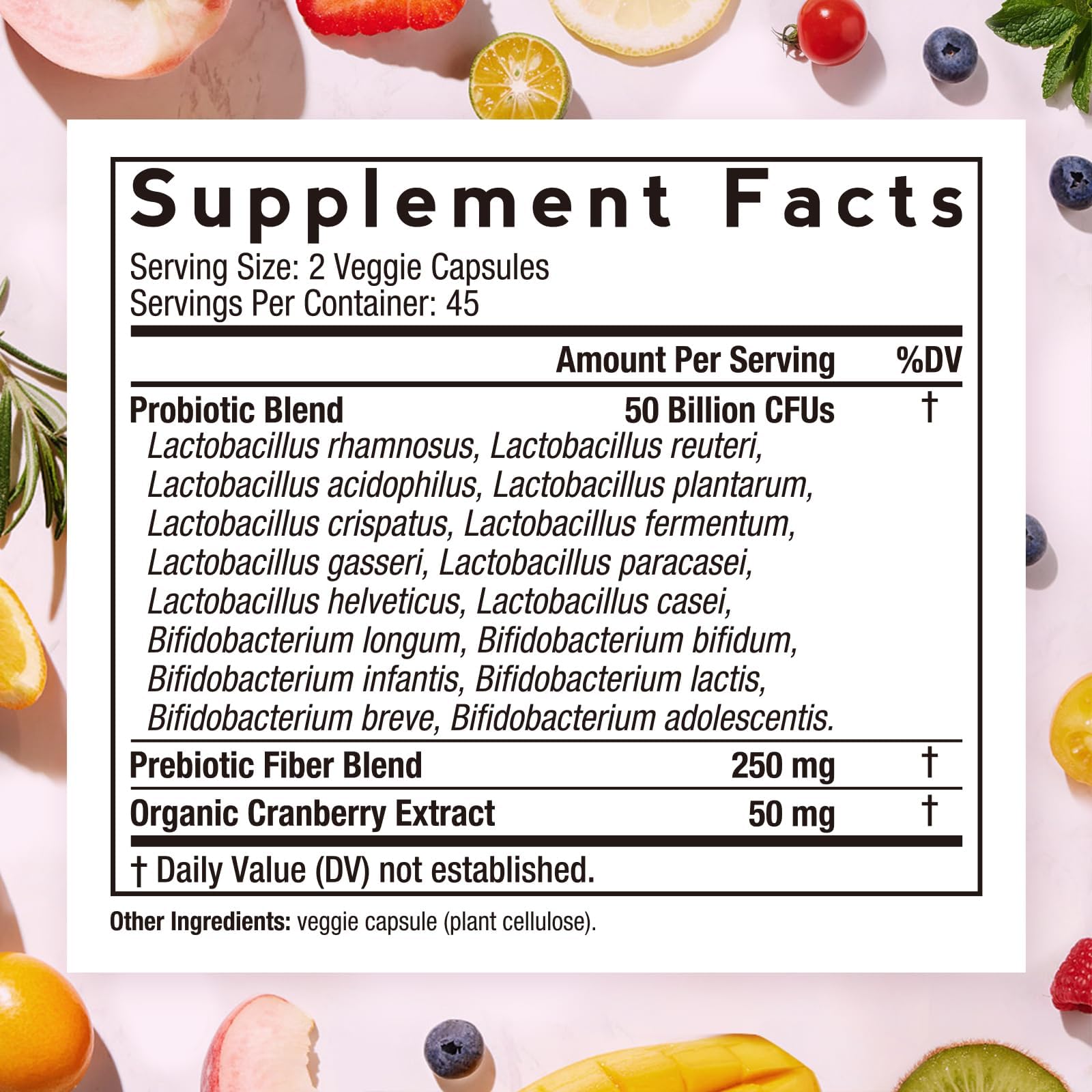 Doctor's Recipes Women's Probiotics 50g side view