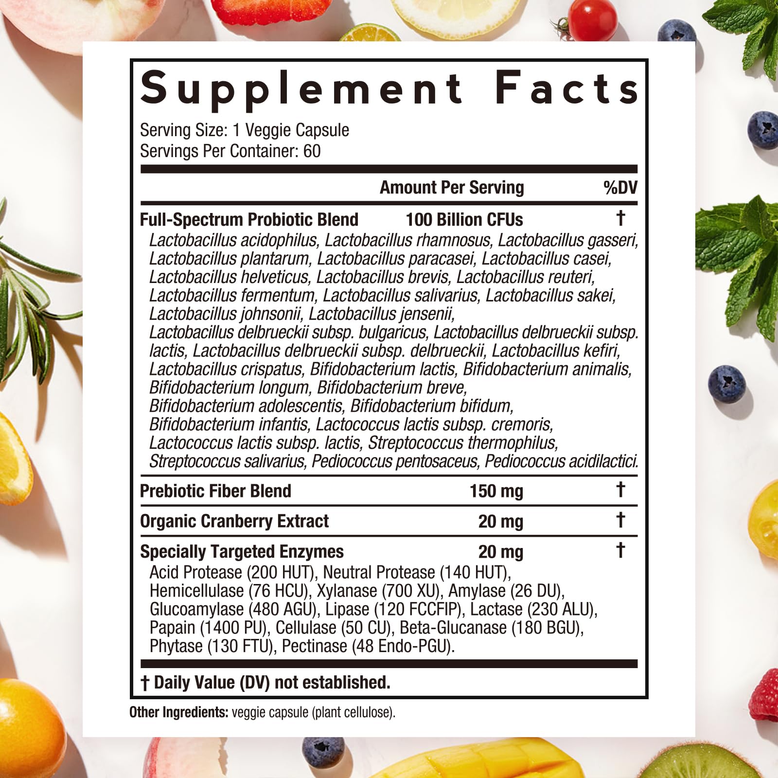 Doctor's Recipes Women's Probiotics bottle side view
