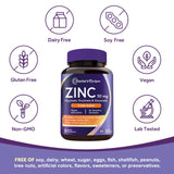 Doctor's Recipes Zinc 50 mg capsules on a wooden table