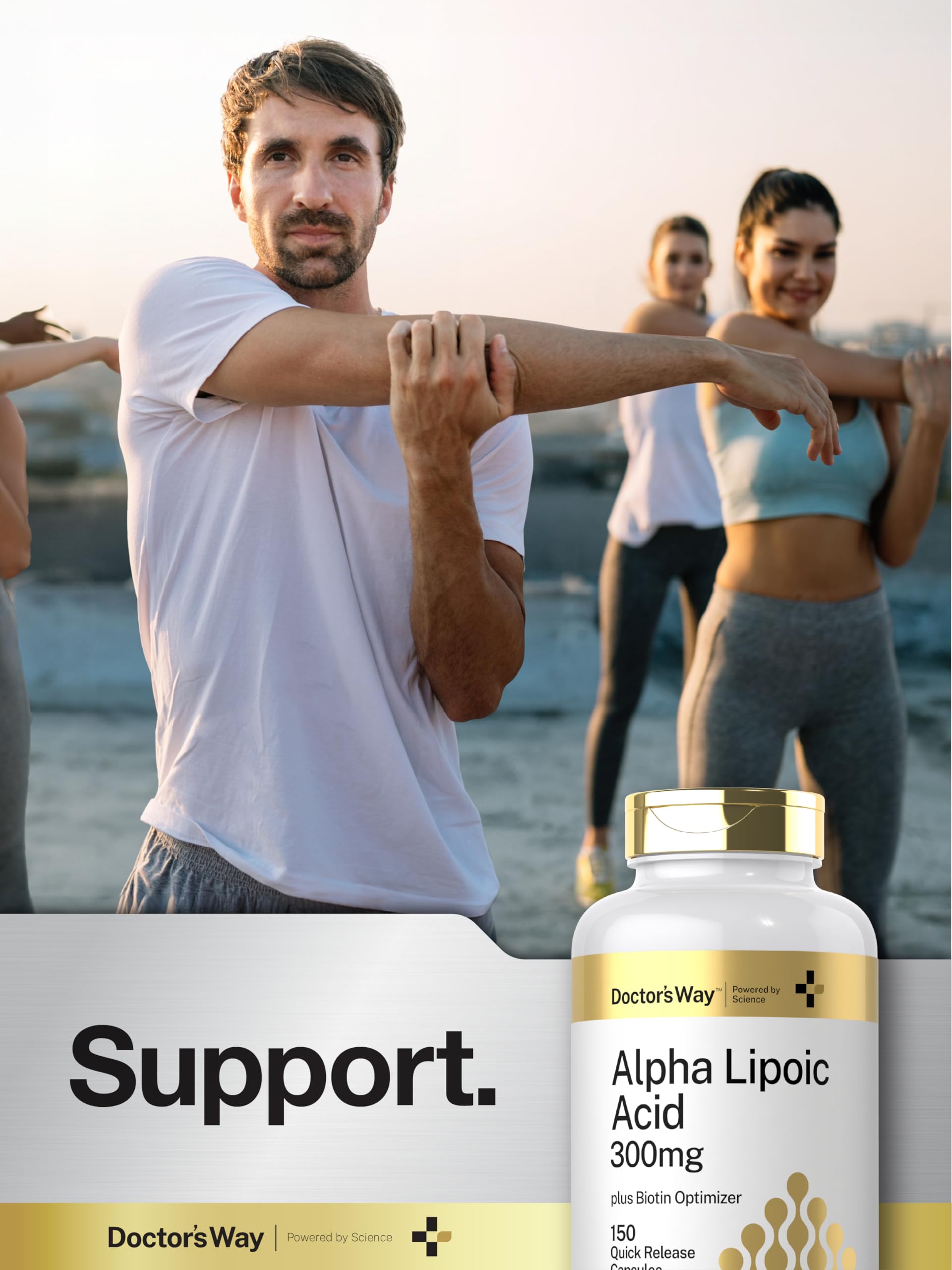 Doctor's Way Alpha Lipoic Acid capsules with a measuring spoon