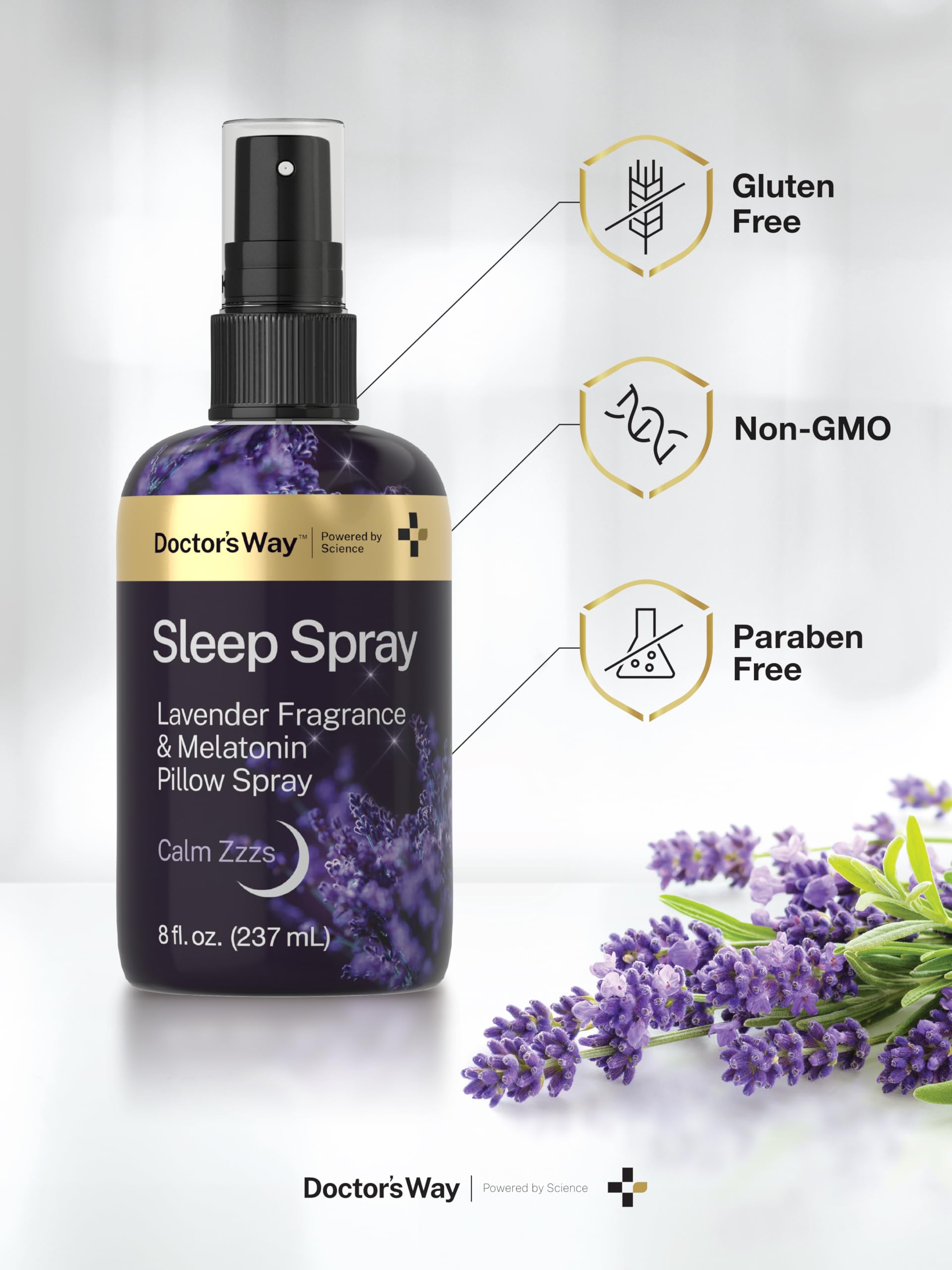 Doctor's Way Lavender Melatonin Pillow Spray in a lifestyle setting
