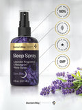 Doctor's Way Lavender Melatonin Pillow Spray mist being sprayed