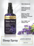 Doctor's Way Lavender Melatonin Pillow Spray packaging with ingredients list