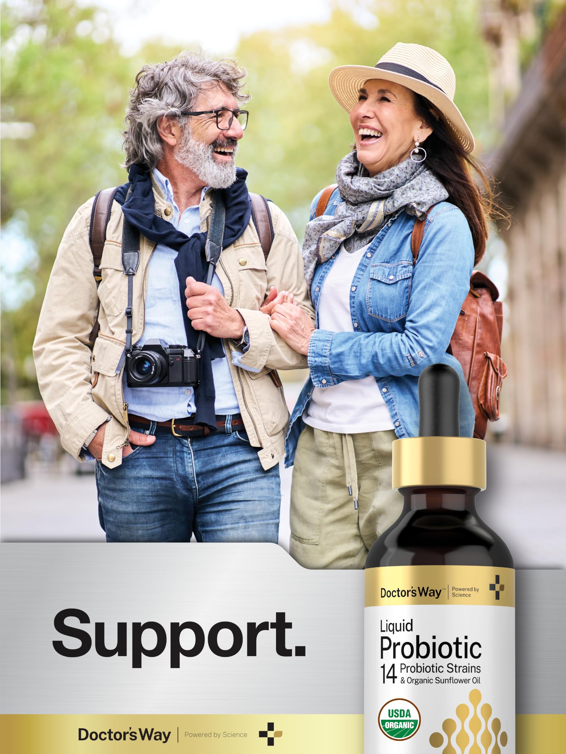 Doctor's Way Liquid Probiotic packaging and ingredients overview