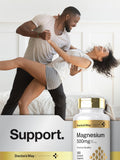 Doctor's Way Magnesium Oxide 500mg caplets on a wooden table