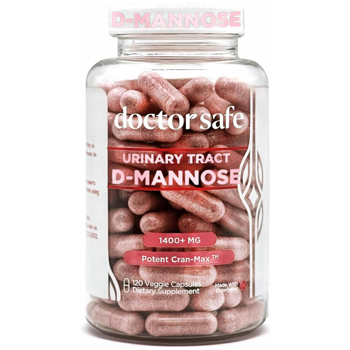 DOCTOR SAFE Cranberry & D-Mannose Capsules 1000mg front view