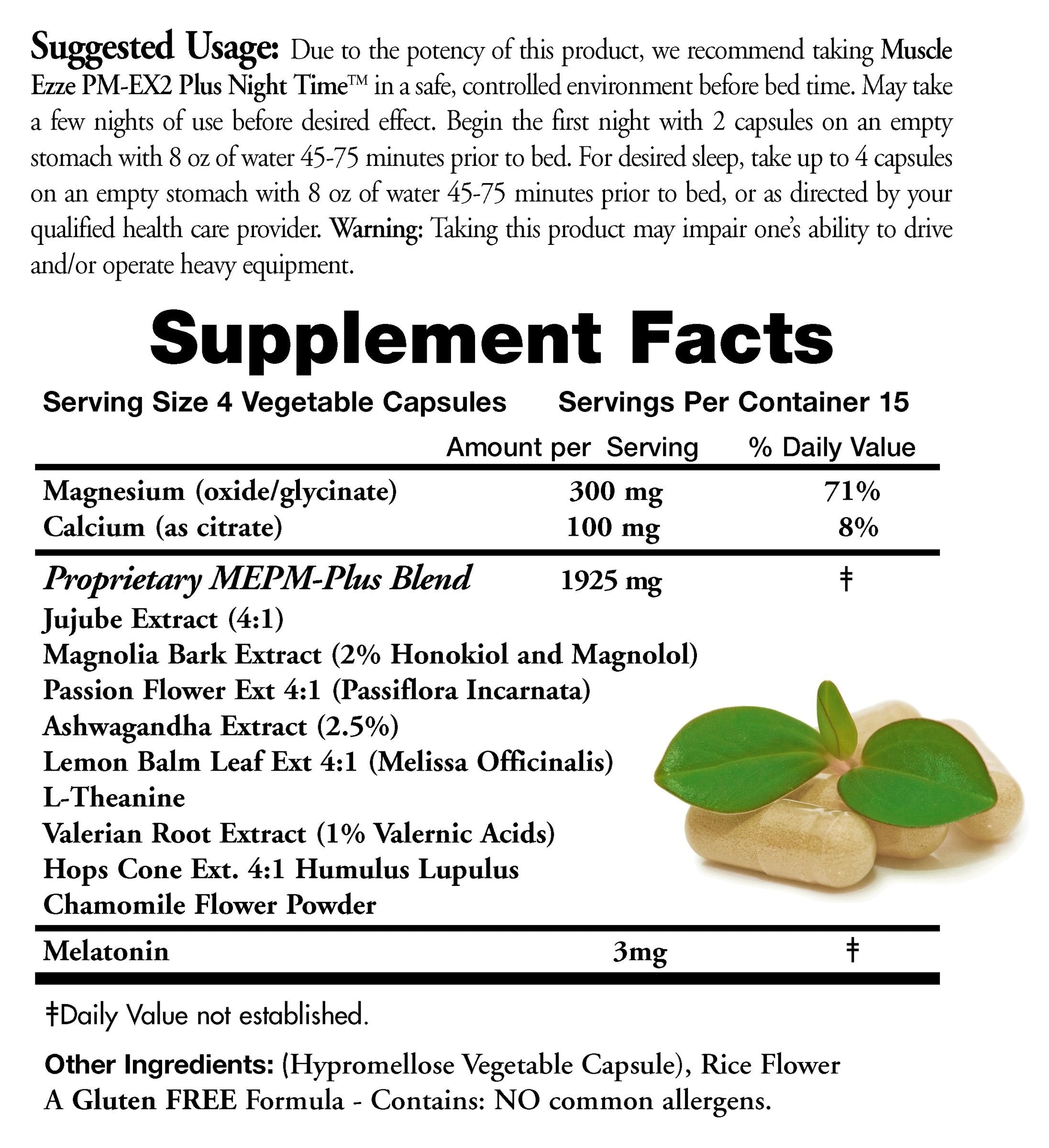 Doctors Nutra Muscle EZZE PM-PLUS Night Time Supplement capsules