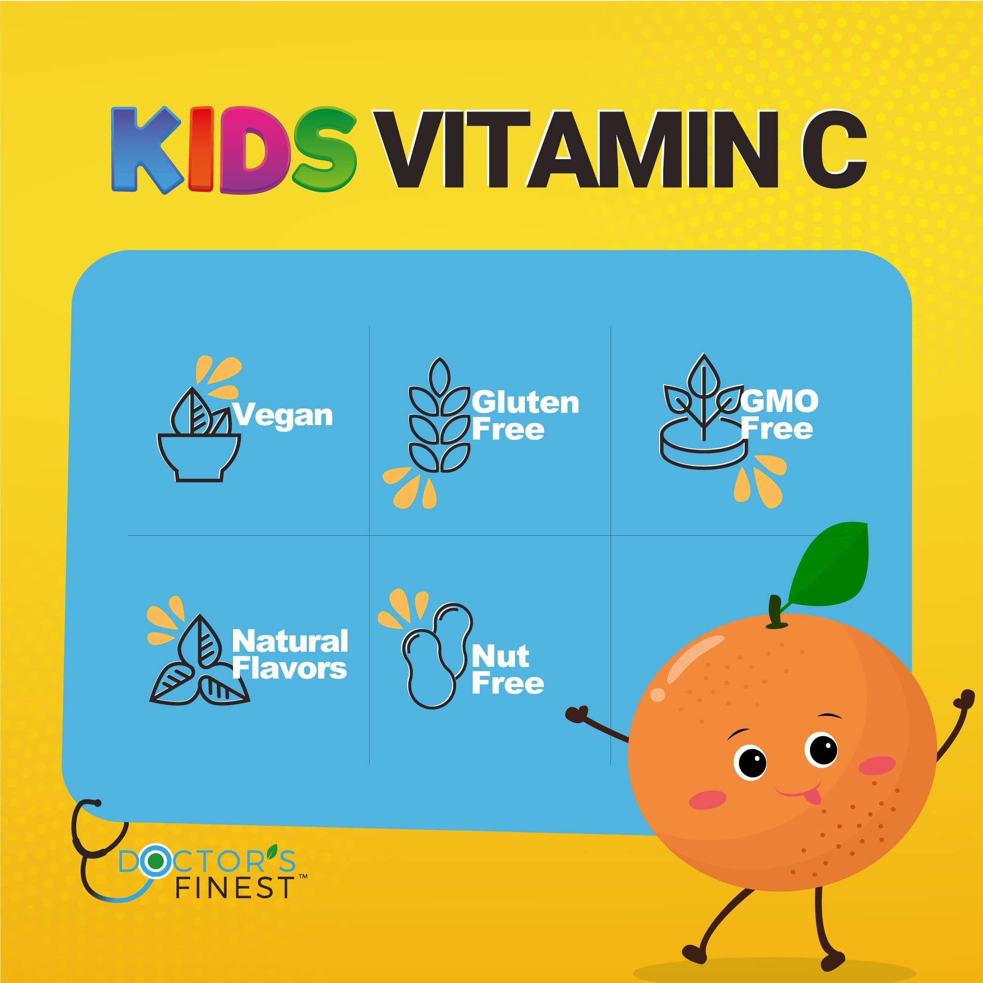 Doctors Orders Vitamin C Chews 250mg Orange Flavour close-up