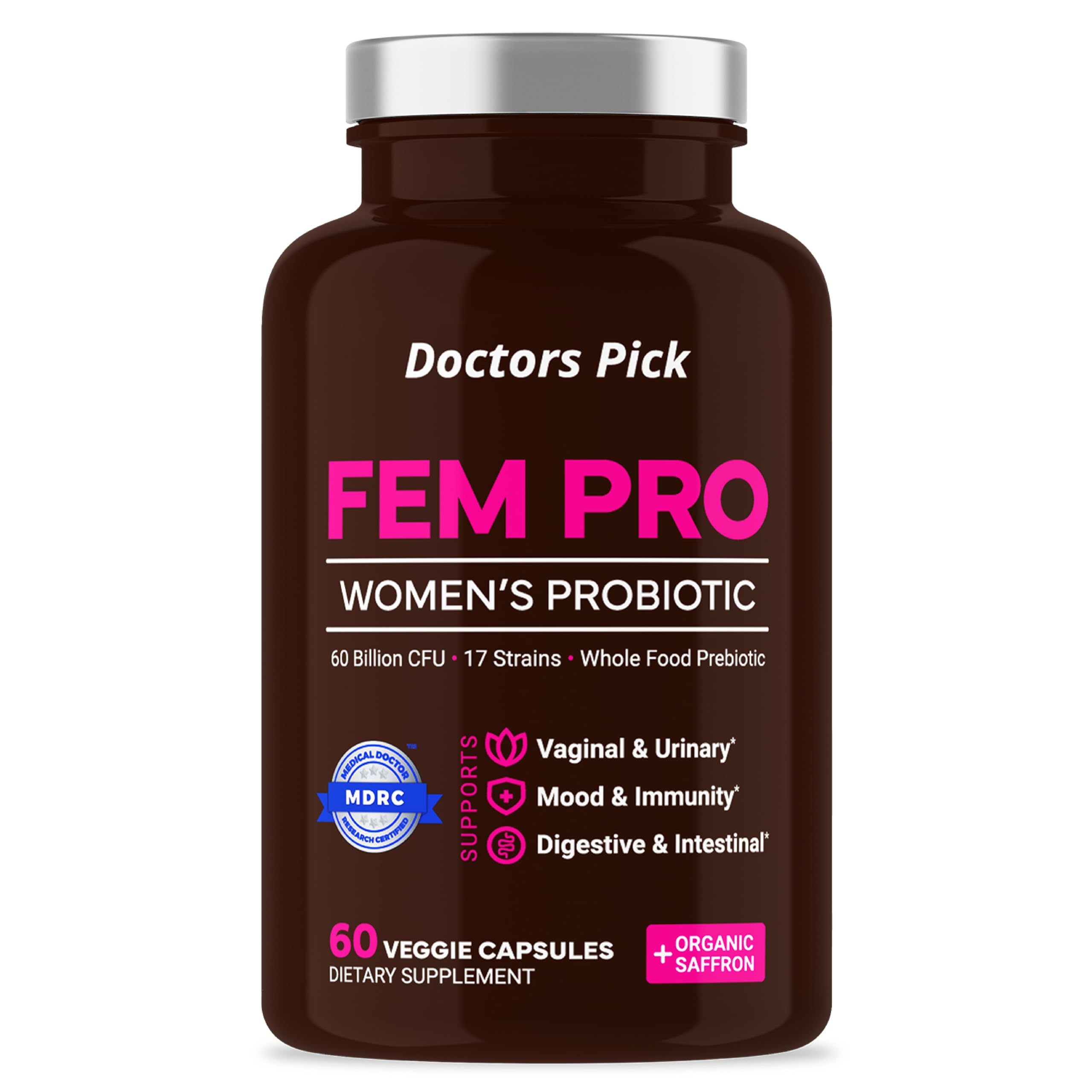 Doctors Pick Fem Pro Probiotics front view of packaging
