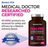 Doctors Pick Fem Pro Probiotics with organic saffron