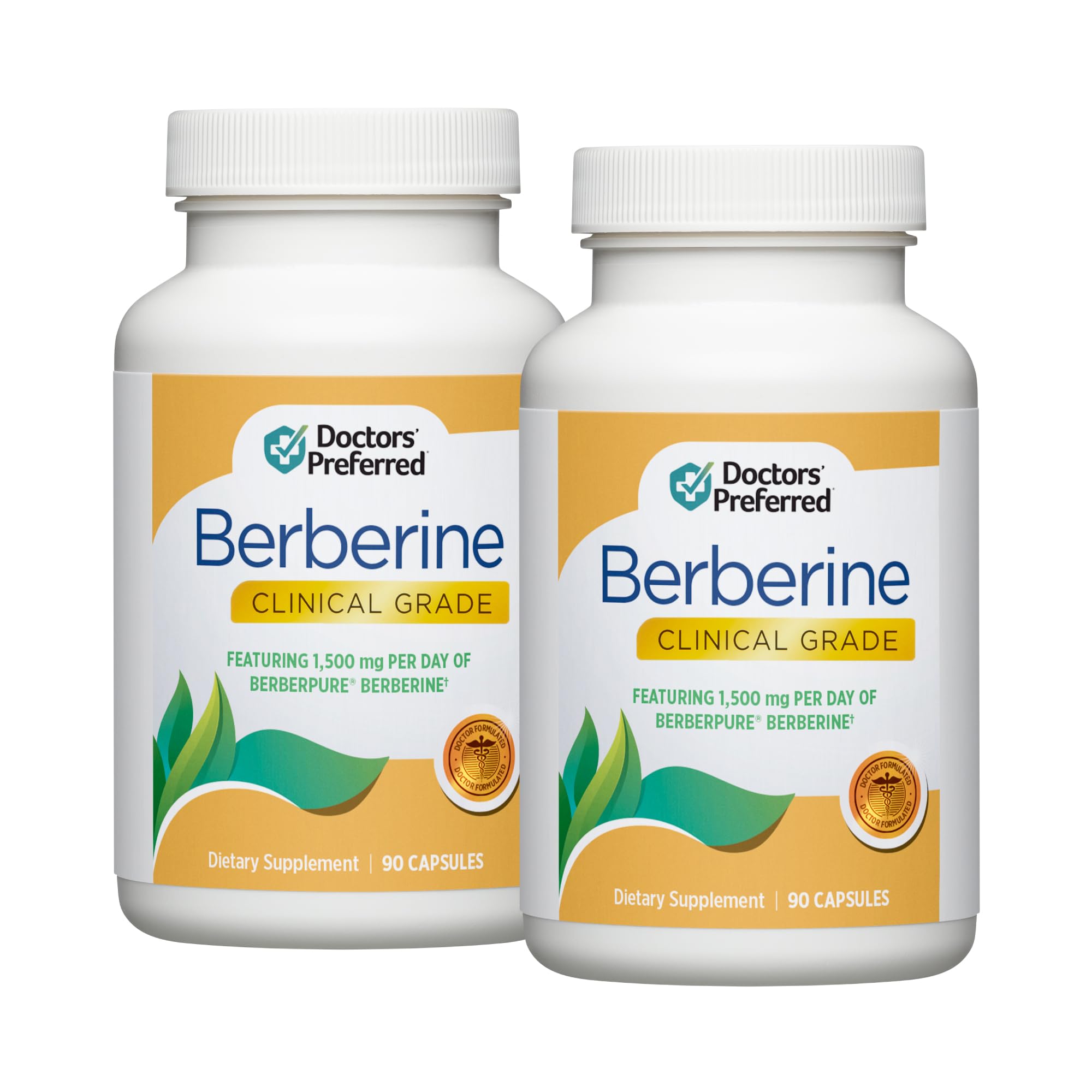 DOCTORS' PREFERRED Berberine Clinical Grade 1500mg supplement front view