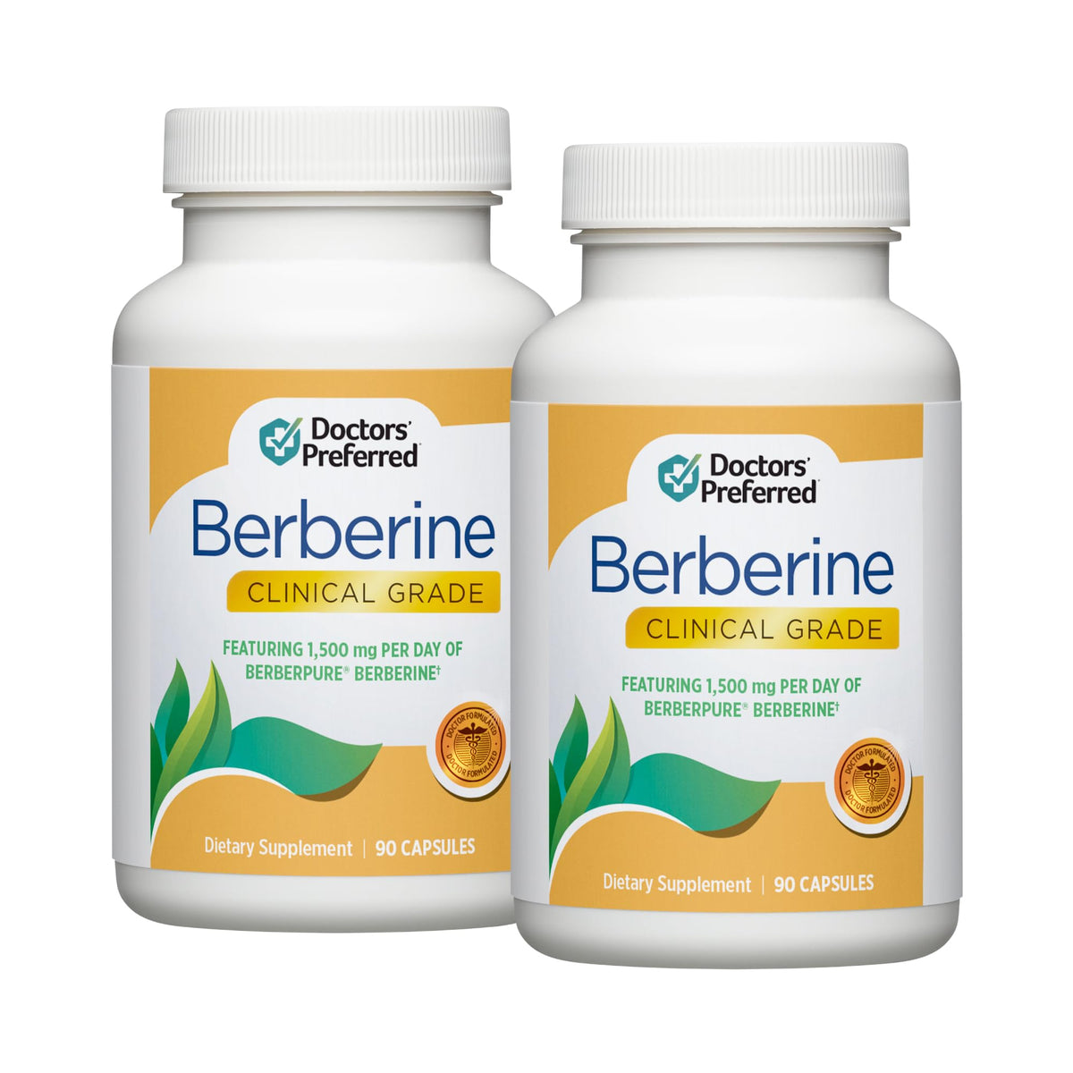 DOCTORS' PREFERRED Berberine Clinical Grade 1500mg supplement front view