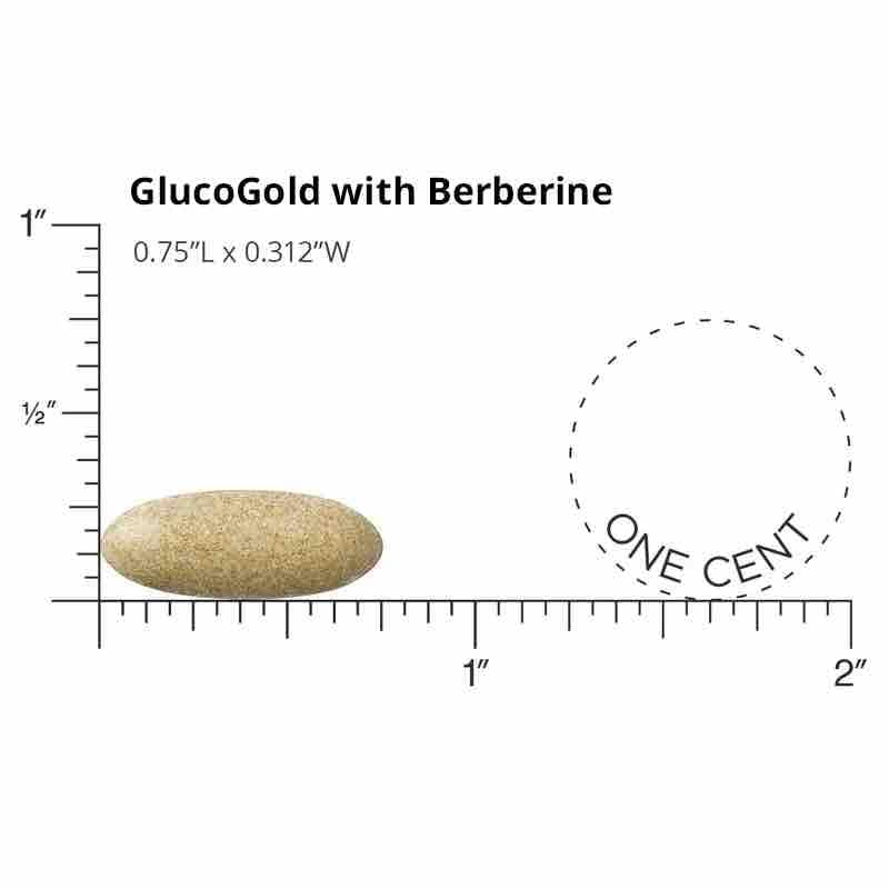 DOCTORS' PREFERRED GlucoGold with Berberine 1500mg capsules on a table