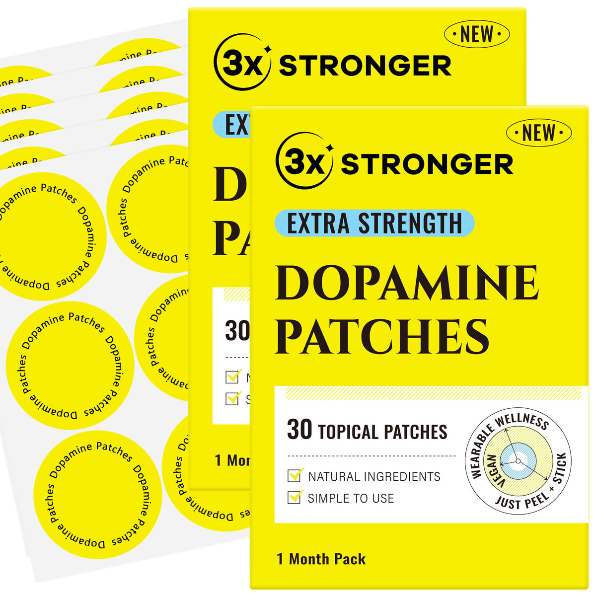 Domisport Dopamine Patches Extra Strength front view